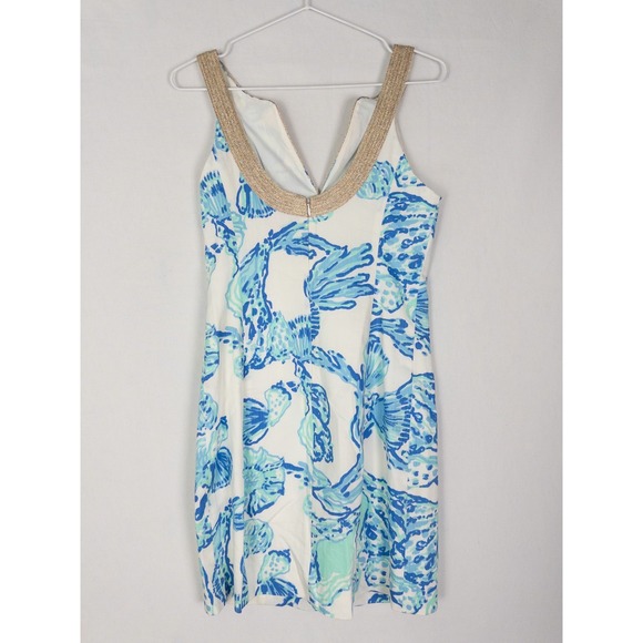 Lilly Pulitzer Shift Dress Womens 00 Cotton Emery Dress Vacations Resort Lined - Picture 2 of 6